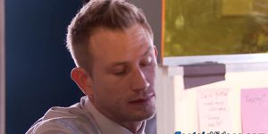 Babe gives kinky footjob - video 4