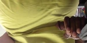 Cum on woman at store