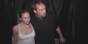 THEATER SLUTS - Cute ANAL Bunny Blonde Bitch Banged in Porno Theater