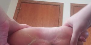 Gf Gives Amputee Foot Rub