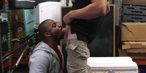 Interracial bj time in pawnshop backroom (Hiddencam___)
