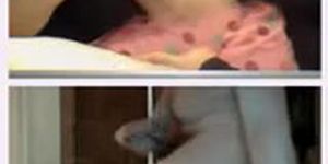 Omegle Jerking 2 sexy show feet for wanker cum