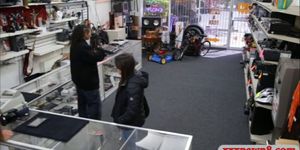 Two bitches try to steal at the pawnshop