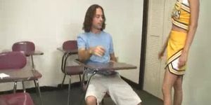 TEEN TUGJOBS - Teen Babe Says You Should Cum Before He Gets Back