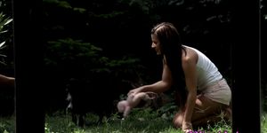 Footjob babe gets jizzed - video 2