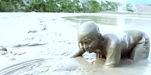 Mud Bunny Wallows, MASTURBATES in Real Creamy Mud