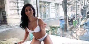 BOX TRUCK SEX - Amazing Ria Rodrigez gives an intense blowjob to a stranger