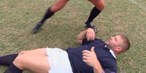 BIG DICKS AT SCHOOL - Sport hunks cumshot after jerking and fucking
