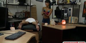 Petite asian gets her twat smashed by nasty pawn man