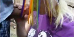 Pierced Lip Cutie Hidden Blowjob (Victoria Tiffani)