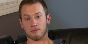Muscled jock jizz mouth