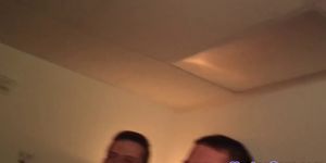 College amateur spitroasting in dorm for haze
