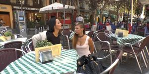 Slut in bondage smoking in public (Camil Core, Sandra Romain)