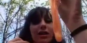 DRINKING NASTY OLD CONDOMS FROM THE WOODS (Nestee Shy)