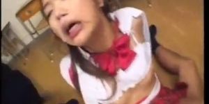 Asian cutie takes bukkake cum shower