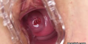 Frisky czech teenie opens up her narrow vagina to the peculiar