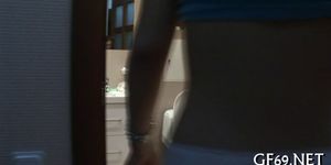 Babe having lusty threesome sex - video 9