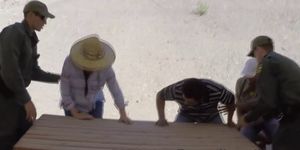 Latina teen rides guard