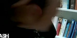Cum on Woman in Book Store