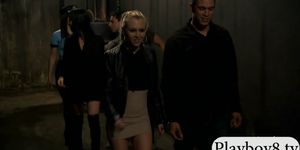 Two kinky sluts hot orgy in the jailcell