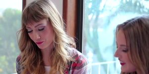 Horny teen and kinky friend tricked her into lesbian sex (Cherie DeVille, Deville, Ivy Wolfe, Scarlett Sage)