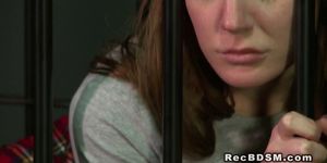 Busty redhead sub gets spanked