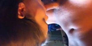 Blowing my hubby dick while he take a shit with big cumshot to my tits