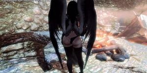 Skyrim-Fallen Angel Fart Execution on random dark elf