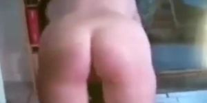 Husband Spanking Wife for Laying outside Naked