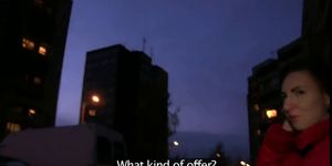 Babe sucks and fucks in different places in public