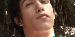SD BOYS - Twink gulps jizz outside
