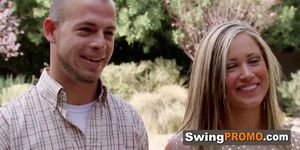 Swingers engage in pre party love making after signing the agreement
