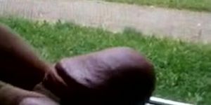 Window Dickflash for 2 Girls on Street