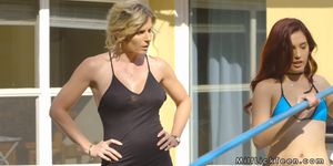 Lesbian stepmom disciplines redhead teen (Brooke Haze, Cory Chase)