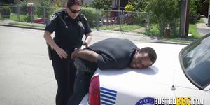 Milf cops chase down criminal who got caught banging the neighbor