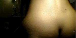 Cute blonde plays in bathroom - video 2