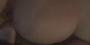 POV gorgeous brunette fucked and begging to swallow.