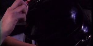 Hotties in leathers tease & fuck