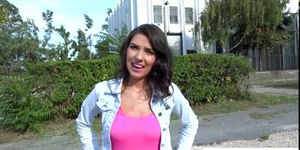 Bessi gets fucked in the public for cash