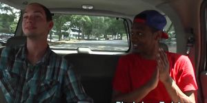 Gay guy gets huge black rod in ass