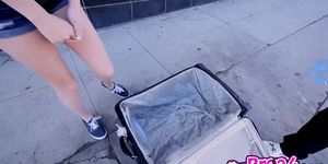 PETITE CITY 2 - Elsa Jean gave her man a deep throat blowjob