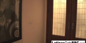 Sexy Latina Leslie Sierra takes the big black dick deep inside