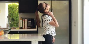Cute girl dances