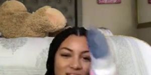 Ebony teen loses colorful socks and exposes her caramel feet