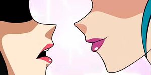 Lesbian anime Bulma and Chichi