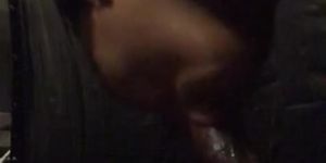 Cute light skin bitch sucking my cock all crazy ??