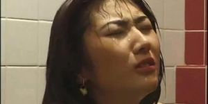 Young slut pissed on in bathtub