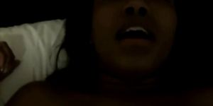 Black babe gets her hot pussy pounded by white cock