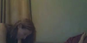 CFNM Blonde GF riding cock on webcam