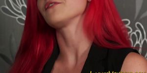Busty domme teases loser